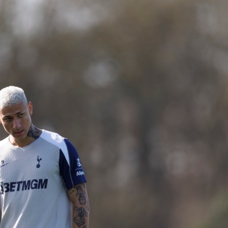 Richarlison of Tottenham Hotspur in training at Hotspur Way