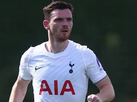 Andrew Robertson in a Tottenham Hotspur shirt